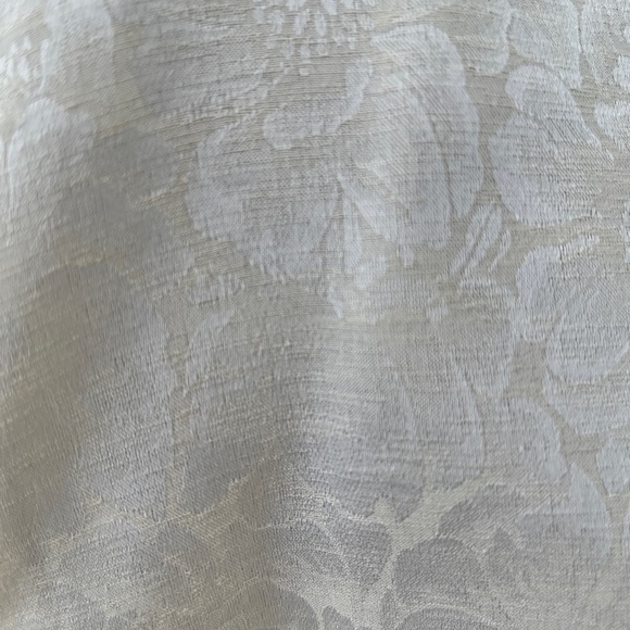 JAEGER Vintage Floral Jacquard Blouse Buttons Neutral Classic Business Chic - Picture 8 of 16